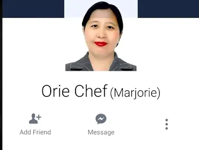 Orie Chef, Facebook profile,