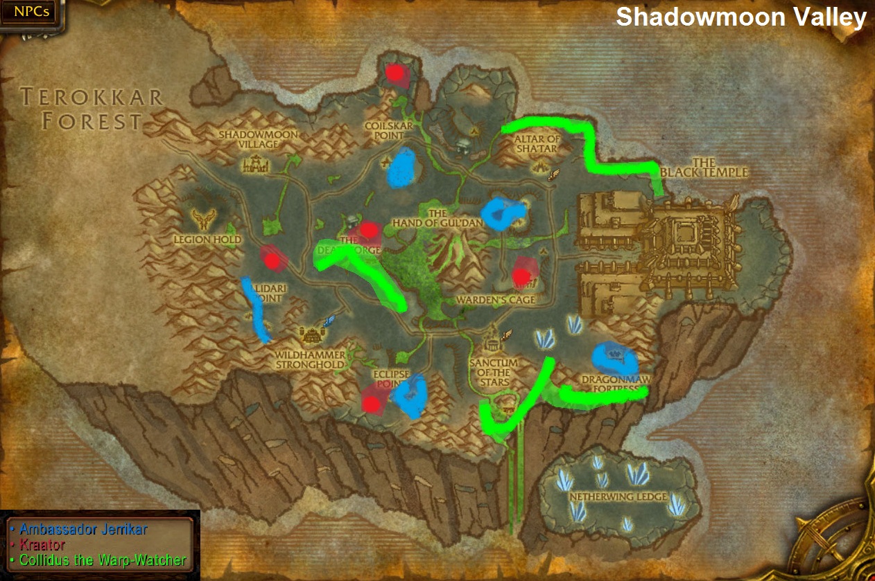 WoW Shadowmoon Valley Map
