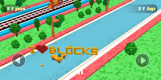 لعبة Pixel Car Racing Blocky Crash | لعبة سباق سيارات مكعبات الكرتون