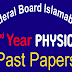 2nd Year Physics Past Papers Federal Board Islamabad