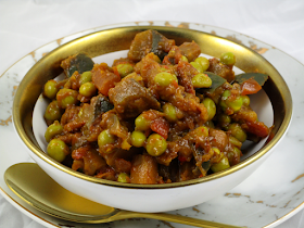 Eggplant and Green Pea Curry