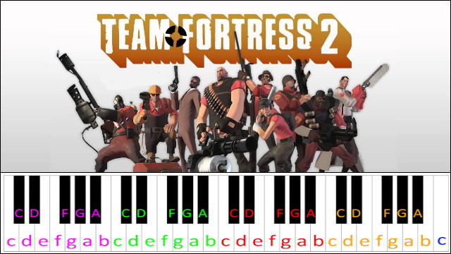 The Calm (Team Fortress 2) Piano / Keyboard Easy Letter Notes for Beginners