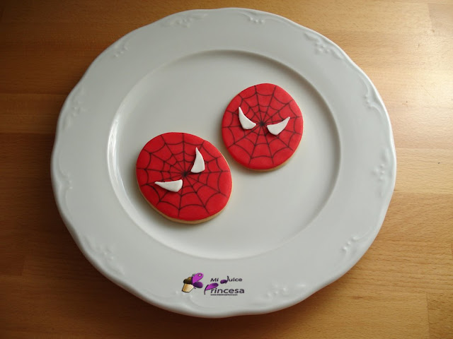 galletas, spiderman, fondant, galletas fondant, galletas spiderman