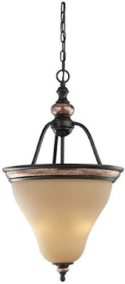 Sea Gull 51590-844 Brixham 3 Light Hall / Foyer Rustic Bronze With Copper Highlights