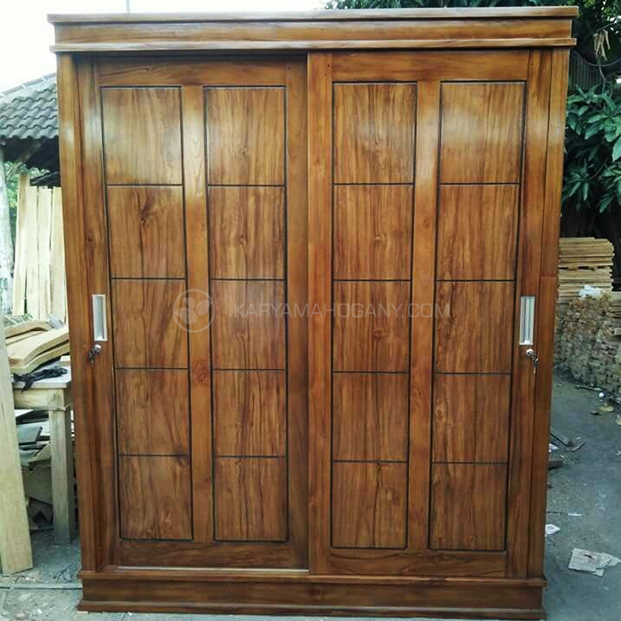  Lemari  Pakaian Jati  2  Pintu  Sliding Jual Lemari  Kayu  