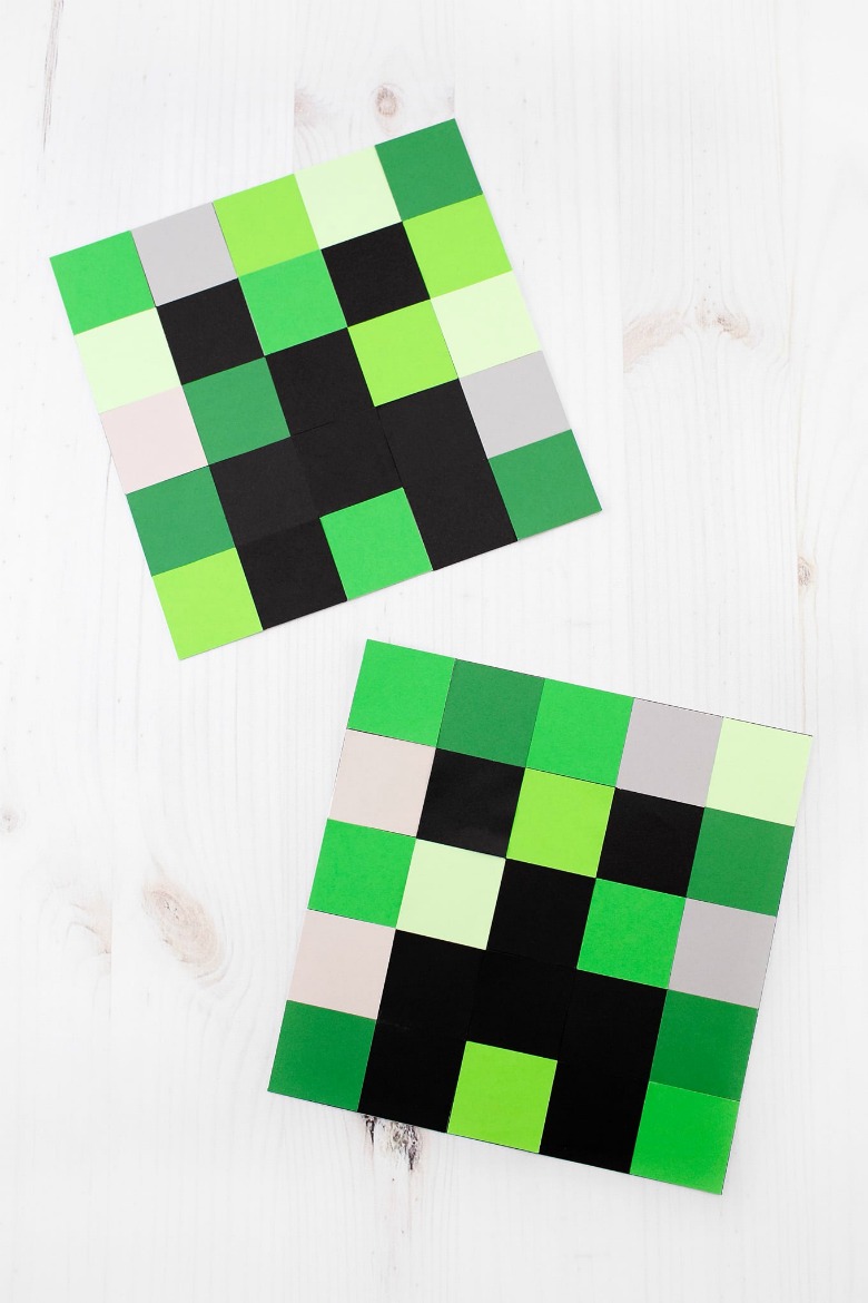 minecraft creeper paper craft for kids
