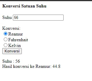 Script PHP Konversi Suhu Celcius Reamur Fahrenheit Kelvin