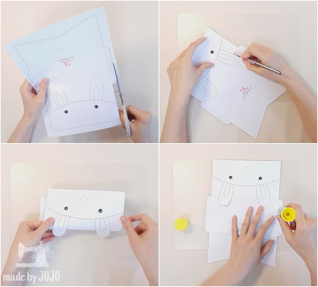 Paper Bunny Rabbit Money Envelopes Wallet