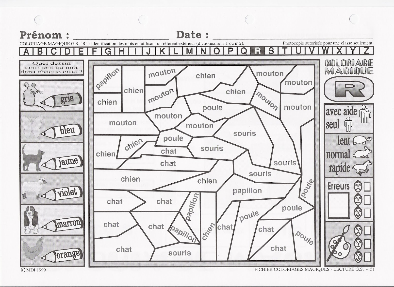 Coloriage Magique Lettres Coloriages gratuits