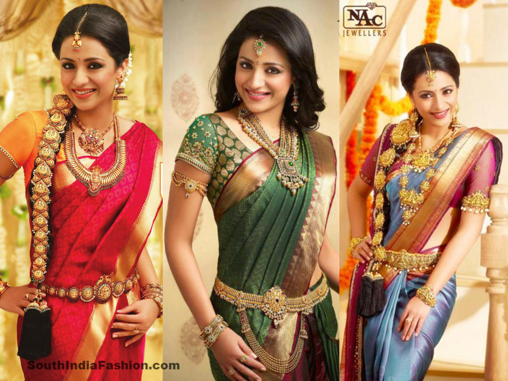 Gorgeous Trisha in Bridal Sarees –South India Fashion