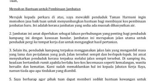 Contoh Surat Rayuan Tukar Sekolah - Muharram d