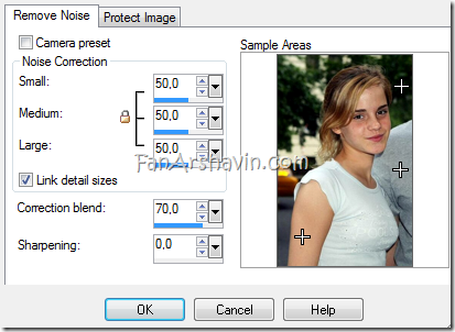 Remove Noise settings
