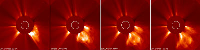 Llamarada solar clase X1.1, arededor de las manchas solares 1515, 06 de Julio 2012