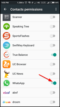 Allow Whatsapp