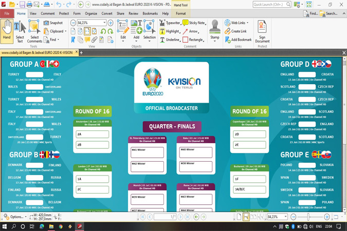Download Aplikasi Otomatis Jadwal Euro 2020 2021 Format Excel Dan Bagan Lengkap Cs Daily