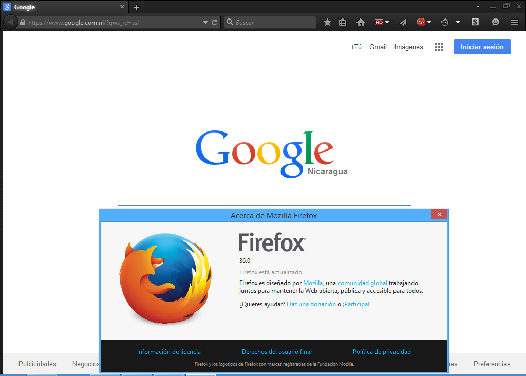 Mozilla Firefox 36 Final Español [XDark FOX 