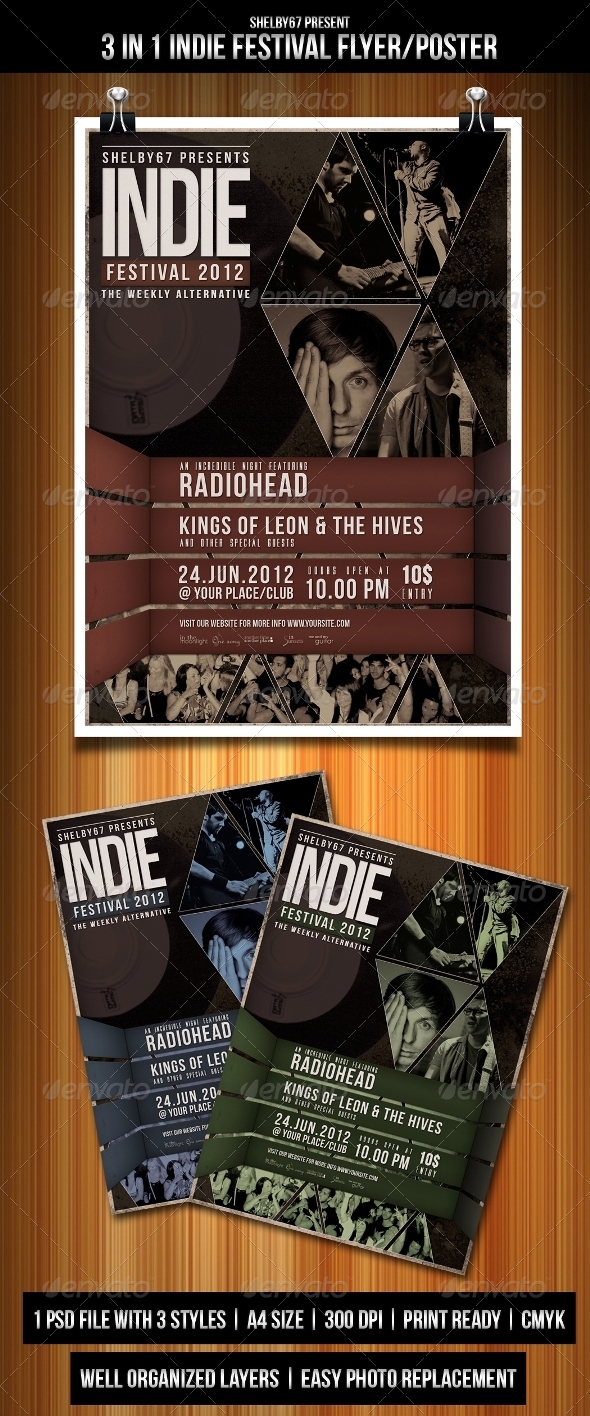 Indie Festival Flyer Poster