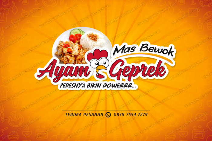 Contoh Desain  Spanduk Banner Ayam  Geprek  Contoh Desain  