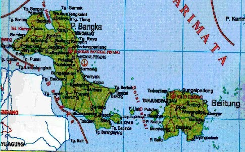 POTENSI NUSANTARA Peta  Provinsi Bangka Belitung 
