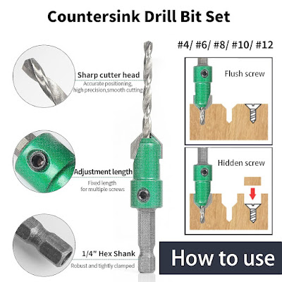 Pro Countersink Drill Bit Set