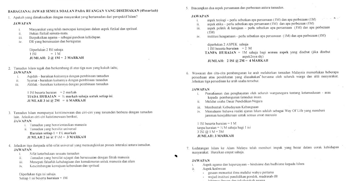 Contoh Soalan Titas Dan Jawapan Bab 1 - Soalan ah