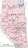 Map of Alberta.