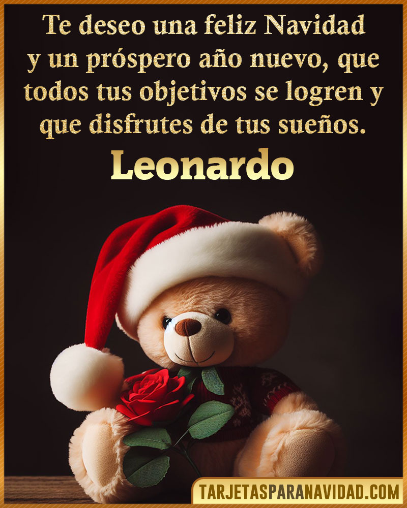 Felicitaciones de Navidad para Leonardo