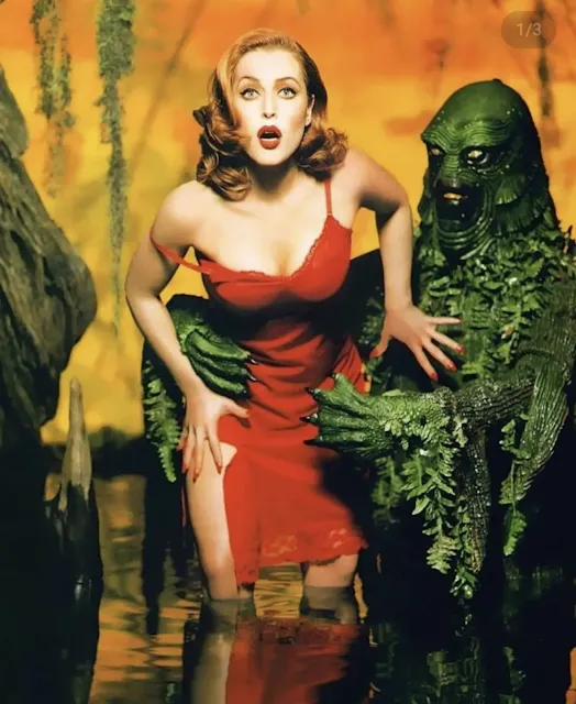 gillian anderson rollingstone magazine red dress sexy boobs