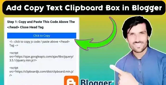 Add Blogger Copy Clipboard Box with Click to Copy Button