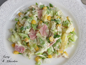 Ensalada hawaiana de pollo con mayonesa -  Easy chicken salad with mayonnaise