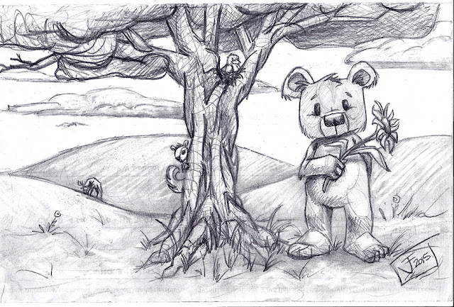 inktober 03 - bear sketch - JFleming 2015