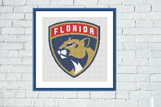 Florida Panther Logo Cross Stitch