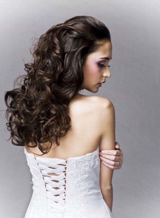 prom hairstyles half up and curly. prom hairstyles half up half