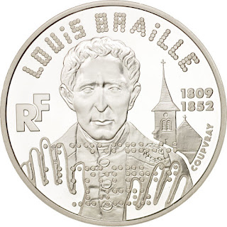 France 100 Francs Silver coin 1999 Louis Braille