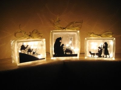 Craft Ideas Glass Blocks on Union Ward Craft Night  Glass Block Nativity