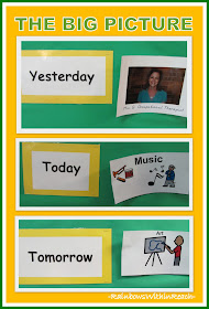 photo of: Calendar BIG Picture, photographs and graphics to connect the day's main idea (for children with special needs)