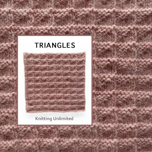 Triangle Knit Purl Block 39