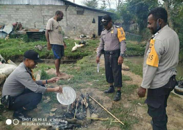 Polres Jayawijaya Sampaikan Pesan Kamtibmas ke Warga Kampung Kama