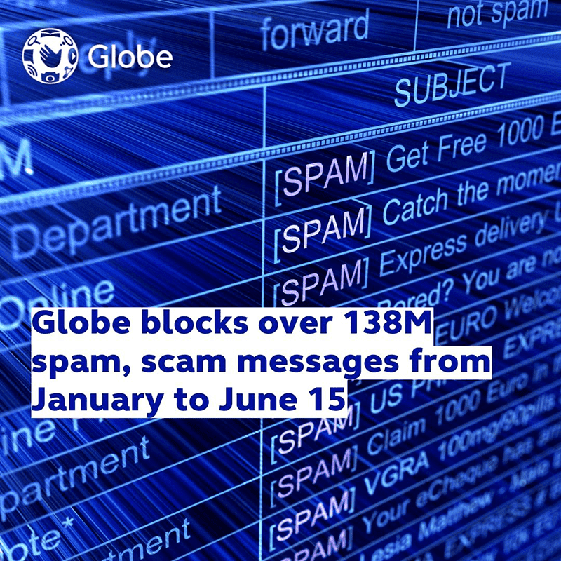 Globe is in the frontline of fighting scam and spam messages