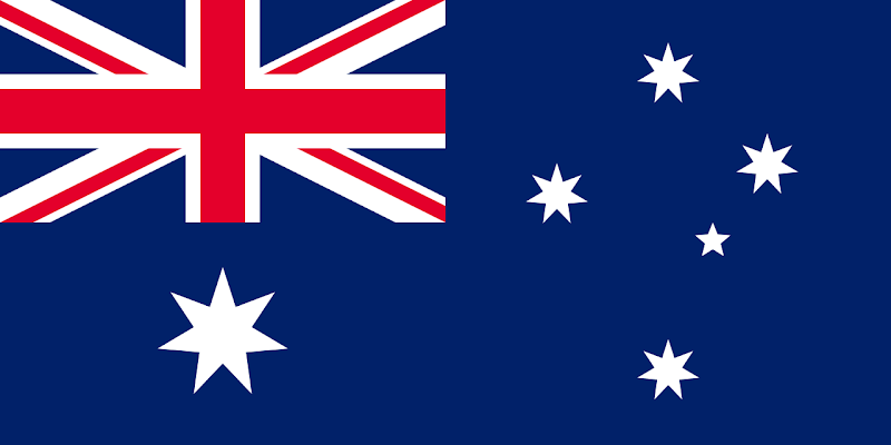 Logo Gambar Bendera Negara Australia PNG JPG ukuran 800 px