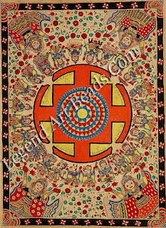 Yantra of lord vishnu with twentyfour avataras 