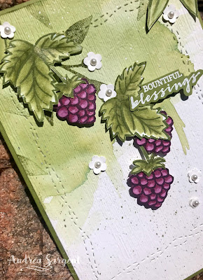 Old Olive Stitched with Whimsy Berry Blessings Stampin Up card, Andrea Sargent, Independent Stampin' Up! Demonstrator, Valley Inspirations, Adelaide foothills, Australia