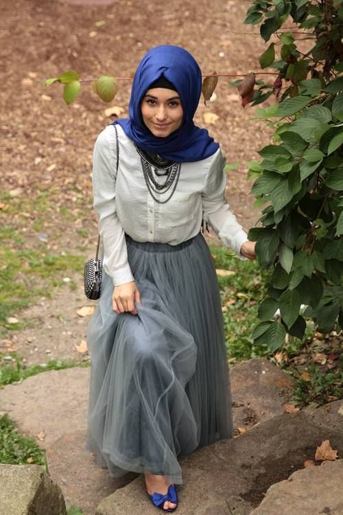 Fashion Hijab Makin Imut dengan Rok Tutu