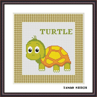 Cute animals cross stitch Set of 6 patterns Nursery embroidery - Tango Stitch