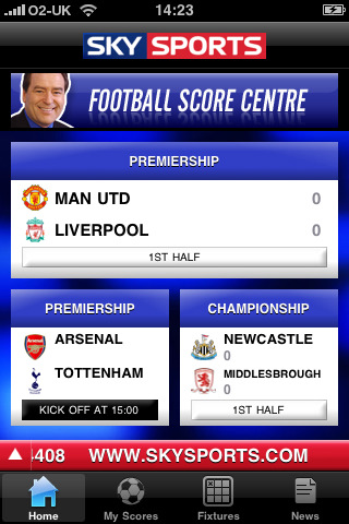 Sky Sports Live Football Score Centre - International IPA 
