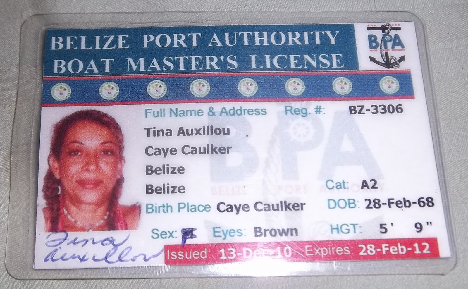 Western Belize Happenings! First Lady Sea Captain in Belize?