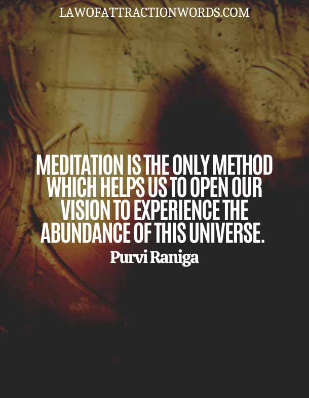 Abundance Quotes About Meditation