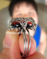 Wire wrapped Square Cab Ring