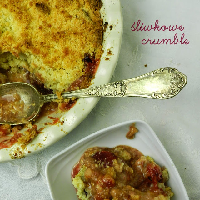 Śliwki pod kruszonką czyli śliwkowe  crumble