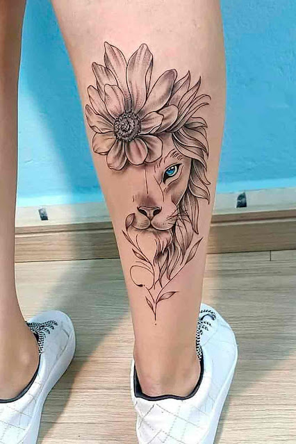 45 tatuagens de leão para as mulheres